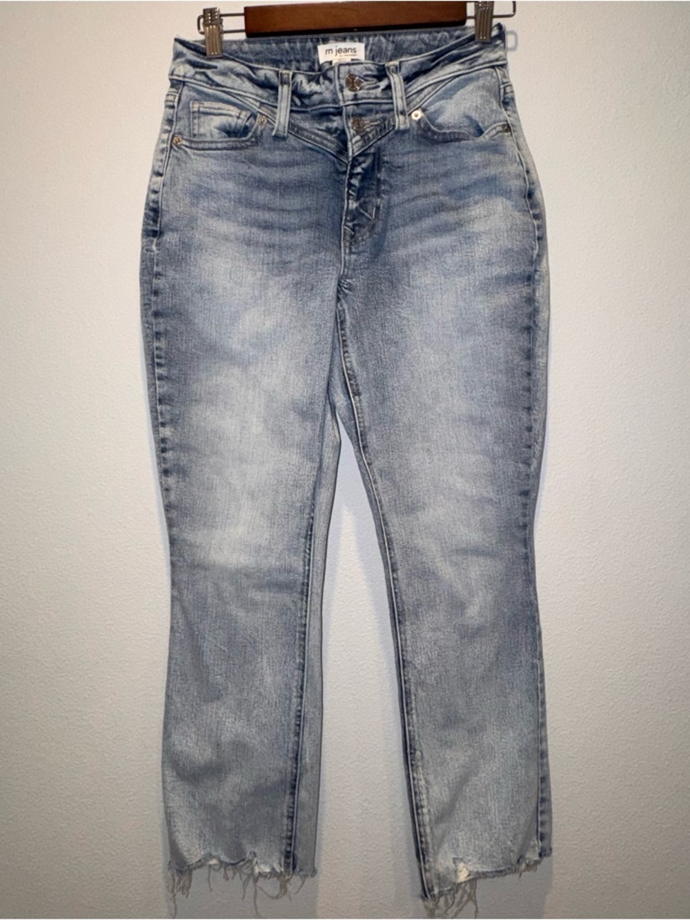 Maurices Light Blue High-Rise Cropped Straight Jeans